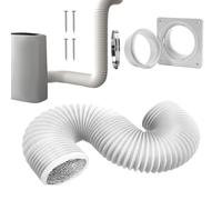 Kit de ventilación de secadora, placa de conector de repuesto, 59.1 x 3.9 x 3.94 pulgadas, accesorio eficiente de flujo de aire para lavadora, escape, techo, aire acondicionado, cocina, dormitorio