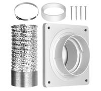 Kit de ventilación portátil para ventana de aire acondicionado, sello de manguera de escape, conector de de panel resistente al calor, 150 x 10 cm, aluminio ABS, 640 g, para ventilación del