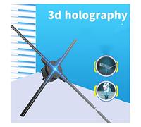 Kit de Ventilador con Holograma 3D, Ojo Desnudo 3D Holográfica publicitaria Máquina de Publicidad 70 cm Ventilador de Publicidad al Aire Libre Pantalla de Publicidad Estéreo LED Lámpara de proyección