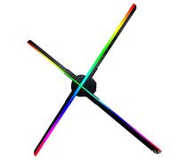 Kit de Ventilador con Holograma 3D, Ojo Desnudo 3D Proyección holográfica de la proyección Máquina de Publicidad montada en la Pared Ventilador de Empalme de la Pared LED Rotación de imágenes de Aire