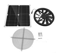 Kit de ventilador de panel solar de 12 W y 12 V diseñado para operación directa de luz solar en rejillas de ventilación de techo de pollo, rejillas de ventilación de invernadero y rejillas de