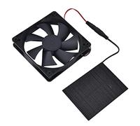 Kit de ventilador de panel solar, juego de ventilador solar pequeño resistente a la intemperie fácil de instalar para invernaderos
