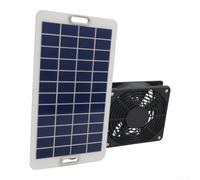 Kit de ventilador de panel solar, ventilación de jaula de pollo de 30 W para casa de mascotas, invernadero, cobertizo, perrera, sistema de circulación de aire de refrigeración al aire libre