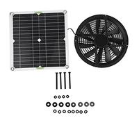 Kit de Ventilador de Panel Solar Ventilador de Escape Solar de 10 Pulgadas 100w Panel Solar a Prueba de Agua Caja de Ventilación Redonda Ventilador de Escape para Cobertizo de Decoración hogareña