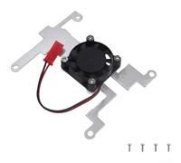Kit de ventilador de refrigeración RASPBERRY Pi con soporte de aluminio y pasta térmica, incluye tornillos y arandelas para una instalación rápida y una gestión térmica consistente