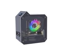 Kit de Ventilador de Torre para Raspberry Pi 5Mini, con Puerto JST de 4 Pines y Pantalla OLED de 0,96 Pulgadas, Enfriador Activo, Enchufe de la UE.