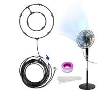 Kit de ventilador genérico, aire acondicionado, aire purificación Hose with Multi-Nozzle Sprayer, ideal para perros Kennel, Bbq, Patio, Garden, Event Tents, Backyard Activities