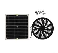 Kit de ventilador redondo alimentado por energía solar de 12 W para montaje en techo de RV, instalación de cubierta de yate, ventilación lateral de invernadero y cobertizo, soluciones de escape de