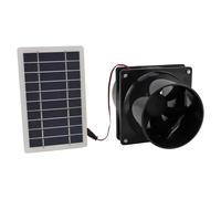 Kit de Ventilador Solar Mejorado, Ventilador de Escape con Energía Solar de 10 W, 12 V, Kit de Ventilador Solar Dual, Ventilador de Escape Solar Impermeable para Invernadero o