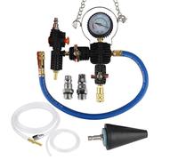 Kit de verificador de presión del radiador - de refrigeración para detección de fugas | Manómetro detector de fugas Herramienta de recarga para taller reparación coche vehículo gestión de