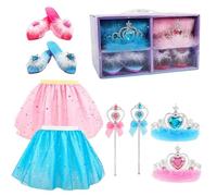 Kit de vestido de Princeis para niñas, disfraz de juego de rol, disfraz de fiesta de cumpleaños, creativo de larga duración para fiestas de Halloween, diversión de juego de simulación, traje de fiesta