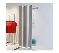 Kit de vestidor para venta al por menor, montaje en pared, tienda de ropa, semicírculo, barra de cortina de aluminio, vestuario de privacidad simple para boutique (color: gris#B, tamaño: 31.