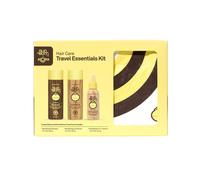 Kit de viaje esencial para el cuidado capilar Sun Bum | Revitaliza tu cabello con champ y acondicionador revitalizantes y tratamiento sin enjuag
