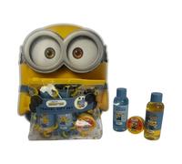 Kit de Viaje Infantil de Cuidado Personal Minions, 3 Piezas: Champú 60ml, Gel de Baño 60ml, Bálsamo Labial 10g