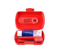 Kit de viaje para niños Curaprox - Rojo (6-12 años)