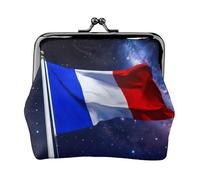 Kit de viaje pequeño con estampado de bandera francesa, bolsa compacta para aventuras de camping y viajes de pesca, Negro -, Talla única, Art Deco
