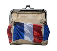 Kit de viaje pequeño con estampado de bandera francesa, bolsa compacta para aventuras de camping y viajes de pesca, Negro -, Talla única, Art Deco