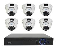 Kit de video vigilancia con cámaras varifocales NVR 16CH 1080P y 6 PNI IP2DOME 1080P
