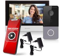 Kit de videoportero IP Hikvision para chalet o Vivienda. pulsador único de Llamada. DS-KIS603-P(C)/Europe BV
