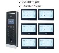 Dahua KIT de intercomunicador de vídeo IP multilingüe para apartamento, y VTH2621GW-P VTO6531H, compatible con desbloqueo de código facial RFID, teléfono de puerta, timbre automático 1 Doorbell 10 Scr