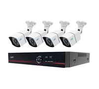 Kit de videovigilancia AHD PNI House PTZ1500 5MP - DVR y 4 cámaras de vigilancia para Exteriores,H.265, detección de rostros, detección Humana