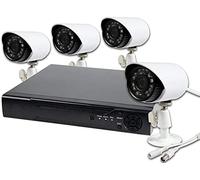 Kit de videovigilancia con 4 Canales cámaras de Infrarrojos Dvr alimentadores alargadores