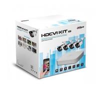 Kit de videovigilancia Dahua HAC-KIT002 HDCVI con DVR de 8 canales, 4 cámaras fijas IR 720P y 1 HD 1Tb, fuente de alimentación y cable