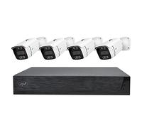Kit de videovigilancia PNI House IPMAX PoE 3LR, NVR con 4 Puertos PoE y 10 en Red,y 4 cámaras de 3MP, Exterior