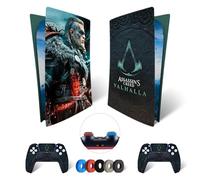 Kit de vinilos Extra Resistentes MaD Vision® para PlayStation 5 (PS5) Digital | Set de vinilos Mate para Consola + 2 mandos - Assassin'S Creed Valhalla