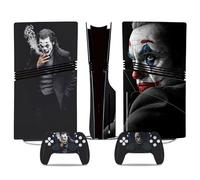 Kit de vinilos Extra Resistentes MaD Vision® para PlayStation 5 (PS5) Disc Pro y Digital Pro| Set de vinilos Mate para Consola + 2 mandos - para Joker Diseño