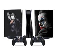 Kit de vinilos Extra Resistentes MaD Vision® para PlayStation 5 (PS5) Disc| Set de vinilos Mate para Consola + 2 mandos - para Joker Diseño