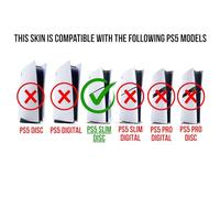 Kit de vinilos Extra Resistentes MaD Vision® para PlayStation 5 (PS5) Disc Slim y Digital Slim| Set de vinilos Mate para Consola + 2 mandos - para Anime Diseño