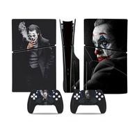 Kit de vinilos Extra Resistentes MaD Vision® para PlayStation 5 (PS5) Disc Slim y Digital Slim| Set de vinilos Mate para Consola + 2 mandos - para Joker Diseño