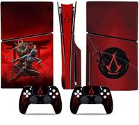Kit de vinilos Extra Resistentes MaD Vision® para PlayStation 5 (PS5) Disc Slim y Digital Slim| Set de vinilos Mate para Consola + 2 mandos - Assassin'S Creed Shadows Diseño