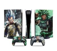 Kit de vinilos Extra Resistentes MaD Vision® para PlayStation 5 (PS5) Disc Slim y Digital Slim| Set de vinilos Mate para Consola + 2 mandos - para Dragon Ball Diseño