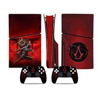 Kit de vinilos Extra Resistentes MaD Vision® para PlayStation 5 (PS5) Disc Slim y Digital Slim| Set de vinilos Mate para Consola + 2 mandos - Assassin'S Creed Shadows Diseño