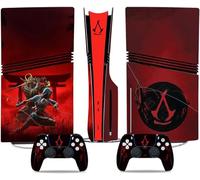 Kit de vinilos Extra Resistentes MaD Vision® para PlayStation 5 (PS5) Pro | Set de vinilos Mate para Consola + 2 mandos - Assassin'S Creed Shadows Diseño