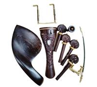 Kit de violín Accesorios 1 Juego De Patrones Tallados 4/4 Piezas De Accesorios De Violín, Pieza Trasera, Clavijas De Afinación, Clavijas, Soporte Para Barbilla/barbilla