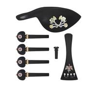 Kit de violín Accesorios Accesorios Para Violín, Piezas De Repuesto Para Bricolaje, Mentonera, Tallada A Mano Para Cordal De Violín 4/4-3/4 Con 4 Clavijas De Afinación (Color : Maple)