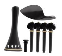 Kit de violín Accesorios Juego De Accesorios De Ébano 4/4, Clavija De Afinación De Cuerdas/cola/mentonera/clavo Trasero, Piezas De Instrumentos Musicales De Violín De Calidad