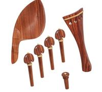 Kit de violín Accesorios Juego De Violín 7 Unids/set 3/4 4/4 Mentonera Clavijas De Afinación Endpin Palisandro Con Incrustaciones De Boj Accesorios De Violín De Repuesto