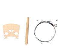 Kit de violín Accesorios N1 Set 4/4 Puente De Arce Para Violín Y Poste De Sonido De Violín Y 1 Paquete De Cuerdas De Violín 4/4 Piezas De Violín Accesorios Para Hacer Violines DIY