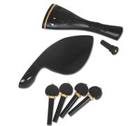 Kit de violín Accesorios Piezas De Violín Con Reposamuñecas, Clavija De Cola, Clavijas De Afinación De Madera De Ébano, Kit De Accesorios De Violín Vintage Para Violín 4/4