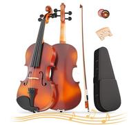Kit de violín para principiantes de 1/8, violín para niños, estudiantes, juego completo de violín para niños con funda, arco, colofonia, ideal para niños principiantes de 3 a 5 años, acabado natural