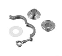Kit de virola de soldadura sanitaria de 4 pulgadas con abrazadera triple y junta de PTFE, apto para SS304 (25 mm)