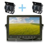 Kit de visión trasera yatek pantalla ahd de 10,1' + 2 cámaras 1080p