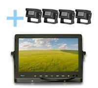 Kit de visión trasera yatek, pantalla ahd de 10,1' + 4 cámaras 1080p
