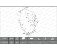 Kit de zapatas de freno K17096.0-F3653 FERODO para IVECO DAILY II Caja/Chasis