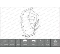 Juego de zapatas de frenos FERODO K17096.0-F3653