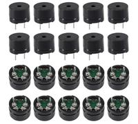 Kit de zumbador pasivo 20 unids 12085 12mm x 8.5mm 2048Hz Resonancia 5V-12V para sistemas de adquisición de datos y monitoreo en tiempo real